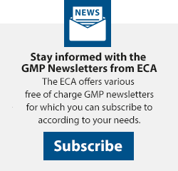 Subscribe to the ECA GMP Newsletter